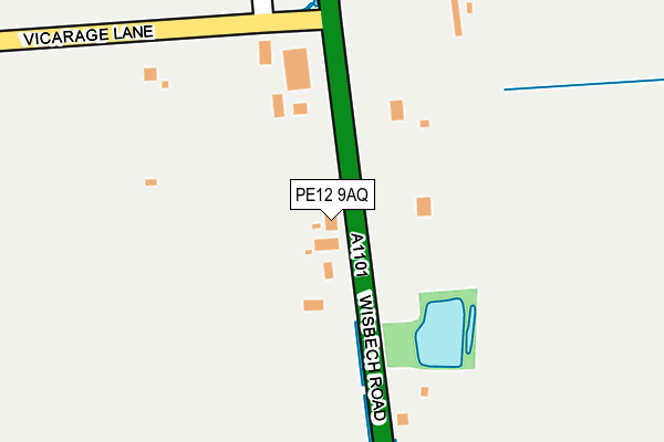 PE12 9AQ map - OS OpenMap – Local (Ordnance Survey)