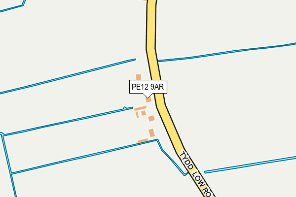 PE12 9AR map - OS OpenMap – Local (Ordnance Survey)