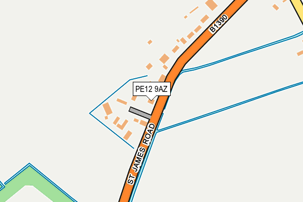 PE12 9AZ map - OS OpenMap – Local (Ordnance Survey)