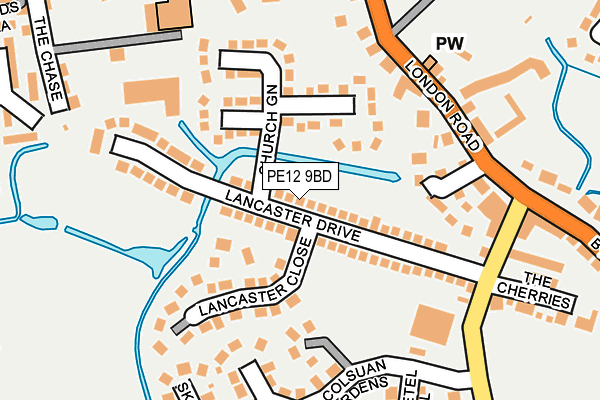 PE12 9BD map - OS OpenMap – Local (Ordnance Survey)