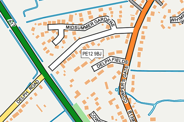 PE12 9BJ map - OS OpenMap – Local (Ordnance Survey)