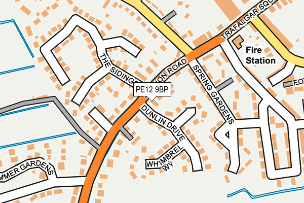 PE12 9BP map - OS OpenMap – Local (Ordnance Survey)