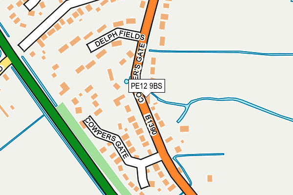 PE12 9BS map - OS OpenMap – Local (Ordnance Survey)