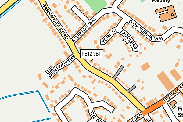 PE12 9BT map - OS OpenMap – Local (Ordnance Survey)
