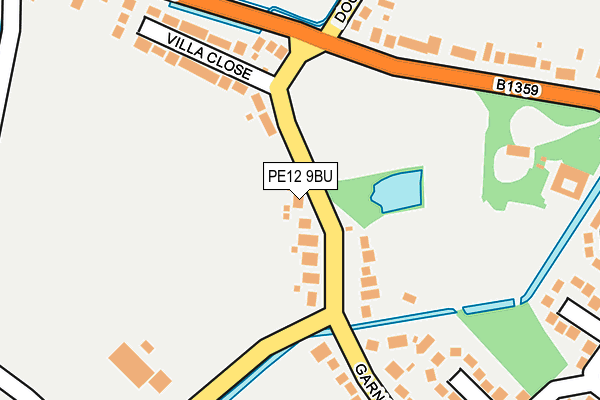 PE12 9BU map - OS OpenMap – Local (Ordnance Survey)