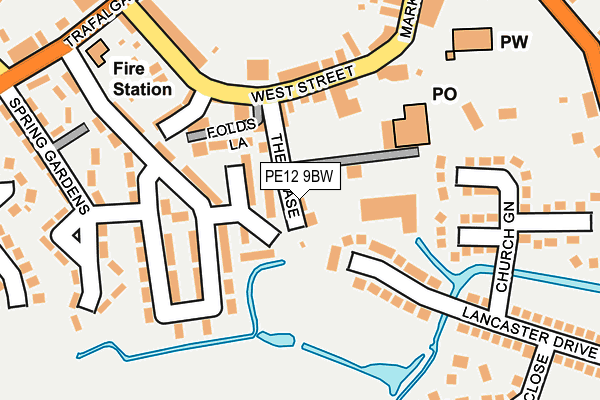 PE12 9BW map - OS OpenMap – Local (Ordnance Survey)