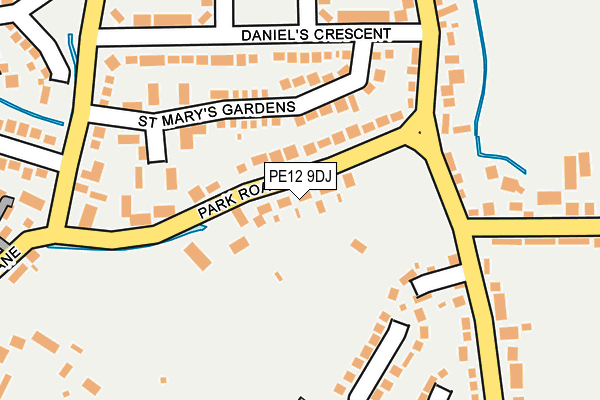 PE12 9DJ map - OS OpenMap – Local (Ordnance Survey)
