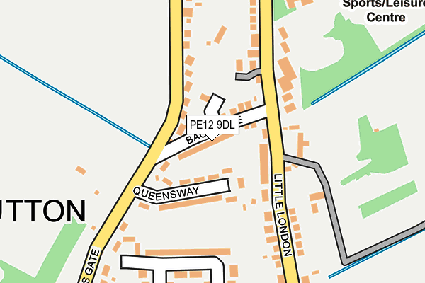 PE12 9DL map - OS OpenMap – Local (Ordnance Survey)