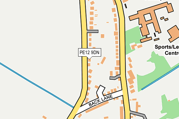 PE12 9DN map - OS OpenMap – Local (Ordnance Survey)