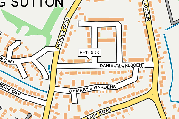 PE12 9DR map - OS OpenMap – Local (Ordnance Survey)