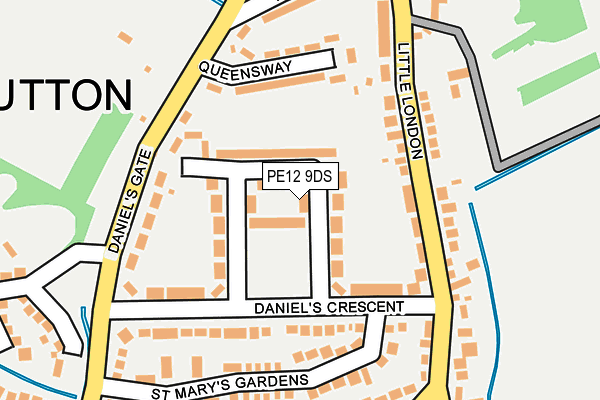 PE12 9DS map - OS OpenMap – Local (Ordnance Survey)