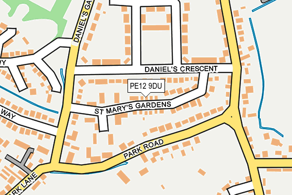PE12 9DU map - OS OpenMap – Local (Ordnance Survey)