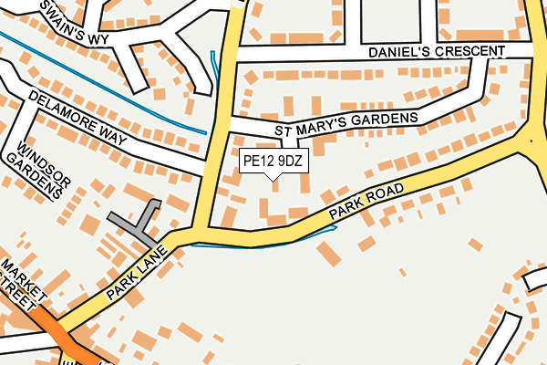 PE12 9DZ map - OS OpenMap – Local (Ordnance Survey)