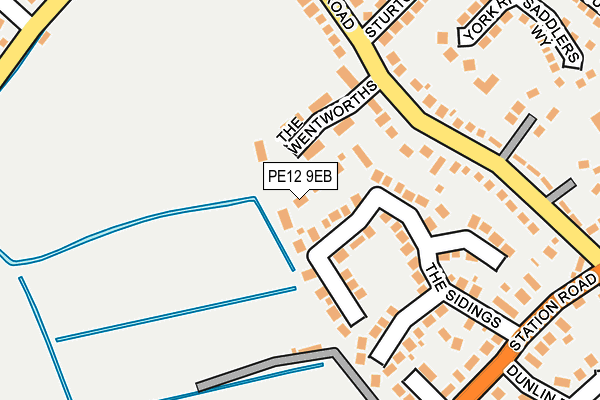 PE12 9EB map - OS OpenMap – Local (Ordnance Survey)