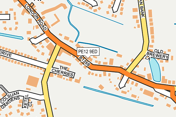 PE12 9ED map - OS OpenMap – Local (Ordnance Survey)