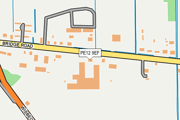 PE12 9EF map - OS OpenMap – Local (Ordnance Survey)
