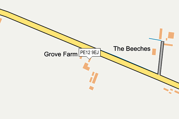 PE12 9EJ map - OS OpenMap – Local (Ordnance Survey)