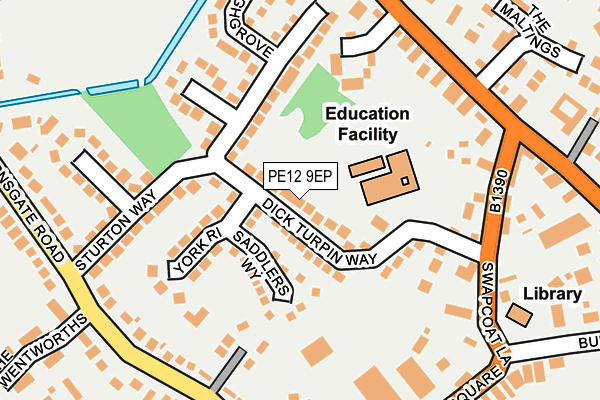 PE12 9EP map - OS OpenMap – Local (Ordnance Survey)