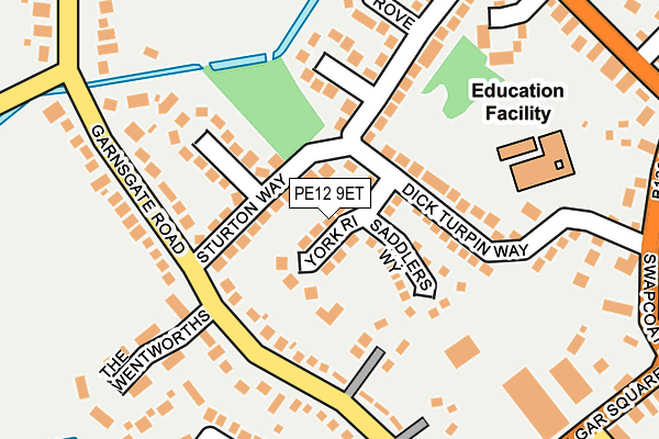 PE12 9ET map - OS OpenMap – Local (Ordnance Survey)