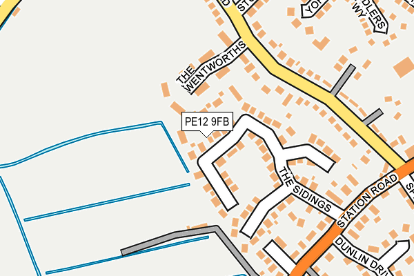PE12 9FB map - OS OpenMap – Local (Ordnance Survey)