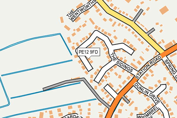 PE12 9FD map - OS OpenMap – Local (Ordnance Survey)