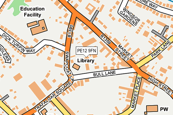 PE12 9FN map - OS OpenMap – Local (Ordnance Survey)