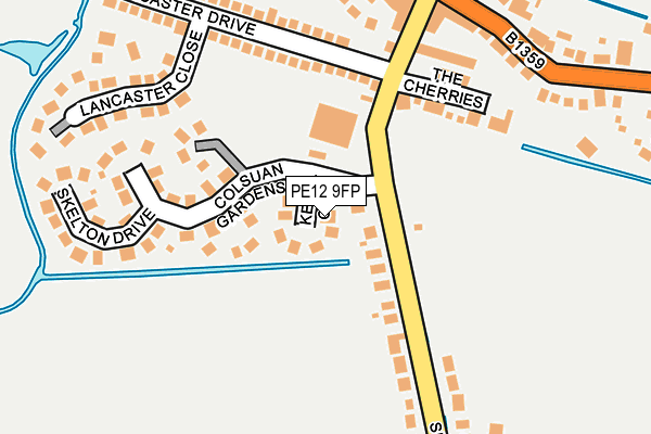 PE12 9FP map - OS OpenMap – Local (Ordnance Survey)
