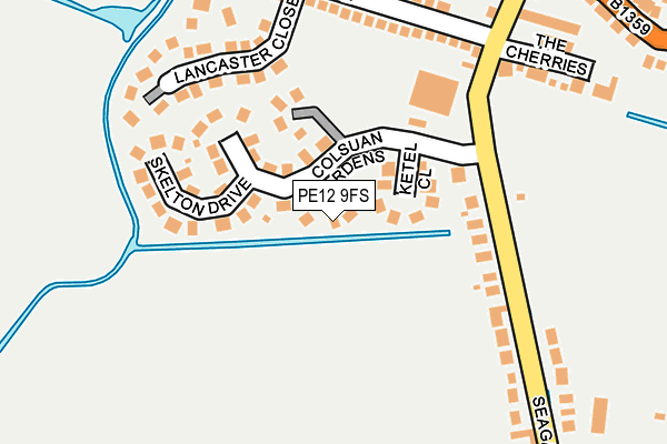 PE12 9FS map - OS OpenMap – Local (Ordnance Survey)