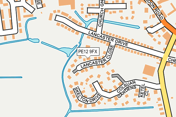 PE12 9FX map - OS OpenMap – Local (Ordnance Survey)