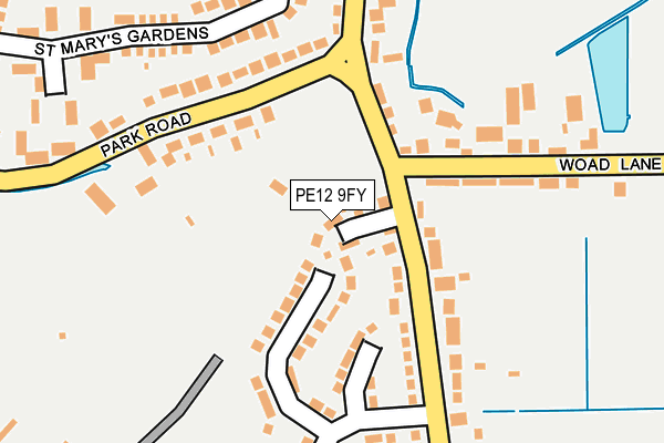 PE12 9FY map - OS OpenMap – Local (Ordnance Survey)