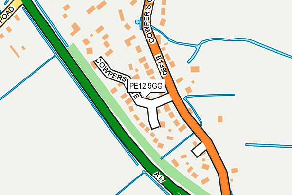PE12 9GG map - OS OpenMap – Local (Ordnance Survey)