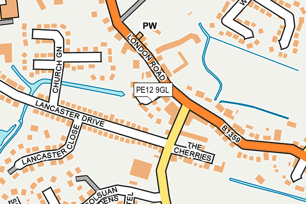 PE12 9GL map - OS OpenMap – Local (Ordnance Survey)