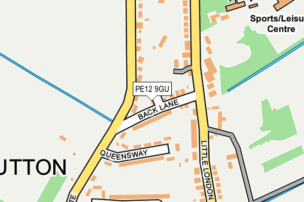 PE12 9GU map - OS OpenMap – Local (Ordnance Survey)