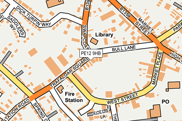 PE12 9HB map - OS OpenMap – Local (Ordnance Survey)