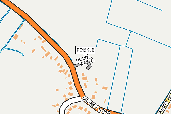 PE12 9JB map - OS OpenMap – Local (Ordnance Survey)