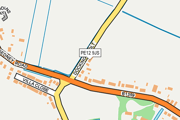 PE12 9JS map - OS OpenMap – Local (Ordnance Survey)