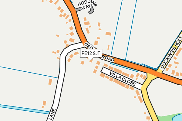 PE12 9JT map - OS OpenMap – Local (Ordnance Survey)