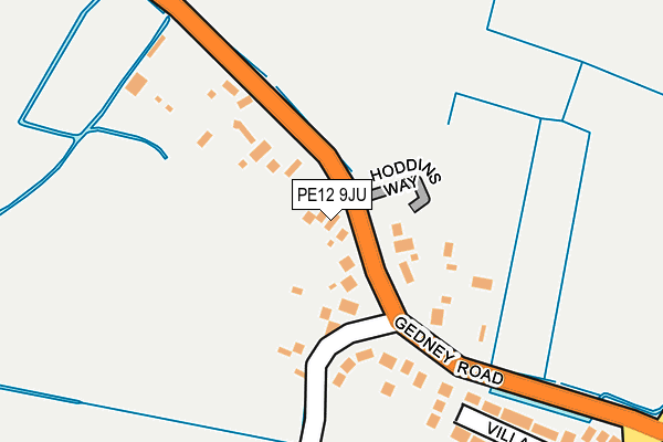 PE12 9JU map - OS OpenMap – Local (Ordnance Survey)