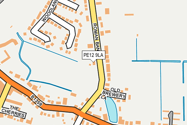 PE12 9LA map - OS OpenMap – Local (Ordnance Survey)