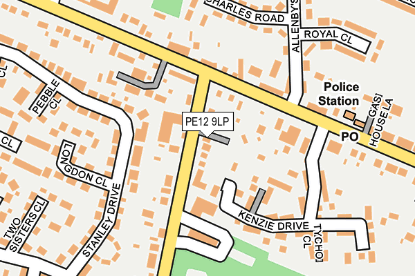 PE12 9LP map - OS OpenMap – Local (Ordnance Survey)