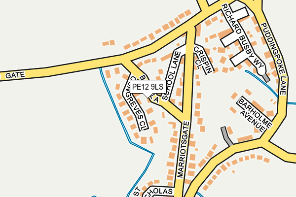 PE12 9LS map - OS OpenMap – Local (Ordnance Survey)