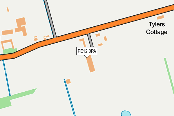 PE12 9PA map - OS OpenMap – Local (Ordnance Survey)