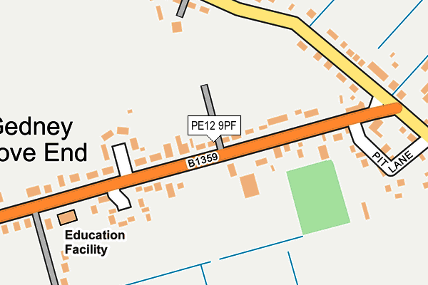 PE12 9PF map - OS OpenMap – Local (Ordnance Survey)