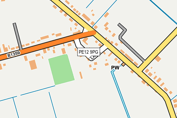 PE12 9PG map - OS OpenMap – Local (Ordnance Survey)