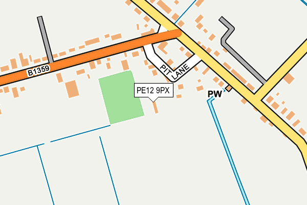 PE12 9PX map - OS OpenMap – Local (Ordnance Survey)