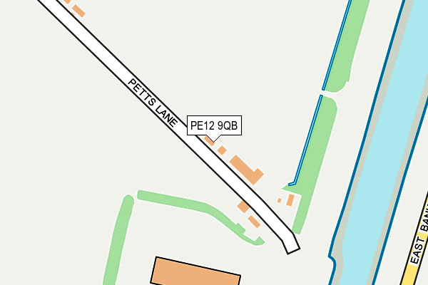 PE12 9QB map - OS OpenMap – Local (Ordnance Survey)