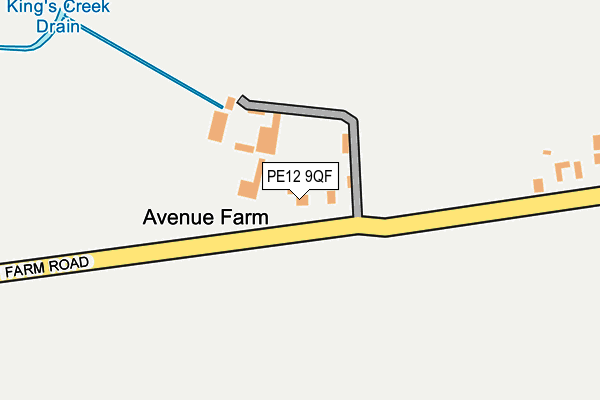 PE12 9QF map - OS OpenMap – Local (Ordnance Survey)