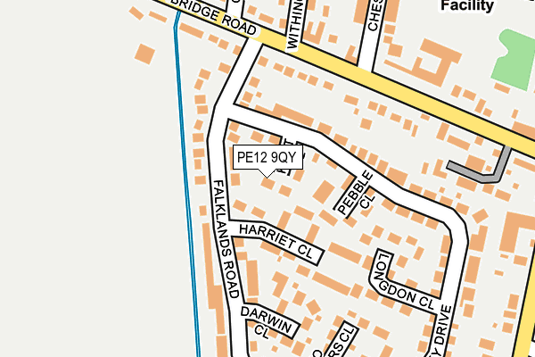 PE12 9QY map - OS OpenMap – Local (Ordnance Survey)
