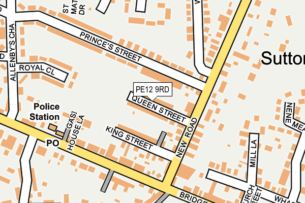 PE12 9RD map - OS OpenMap – Local (Ordnance Survey)