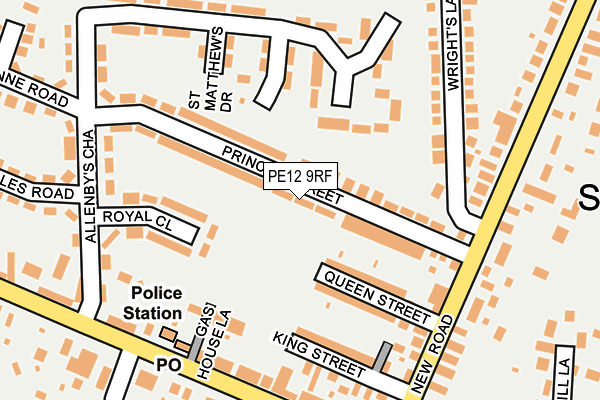 PE12 9RF map - OS OpenMap – Local (Ordnance Survey)